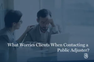 What worries clients when contacting a public adjuster